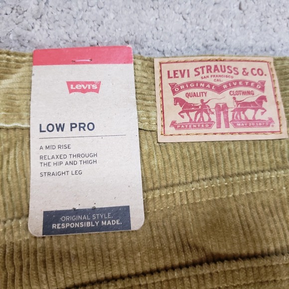Levis Corduroy Pants Men's 31x30* Golden Brown Mid Rise Relaxed Straight Low Pro - Picture 8 of 8